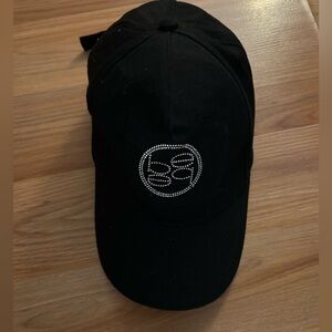 Women black babe hat cap workout one size